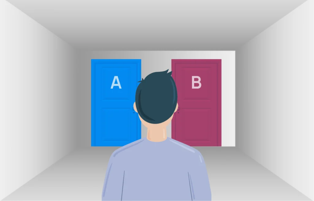 AB Test - die blaue oder die rote Tür?